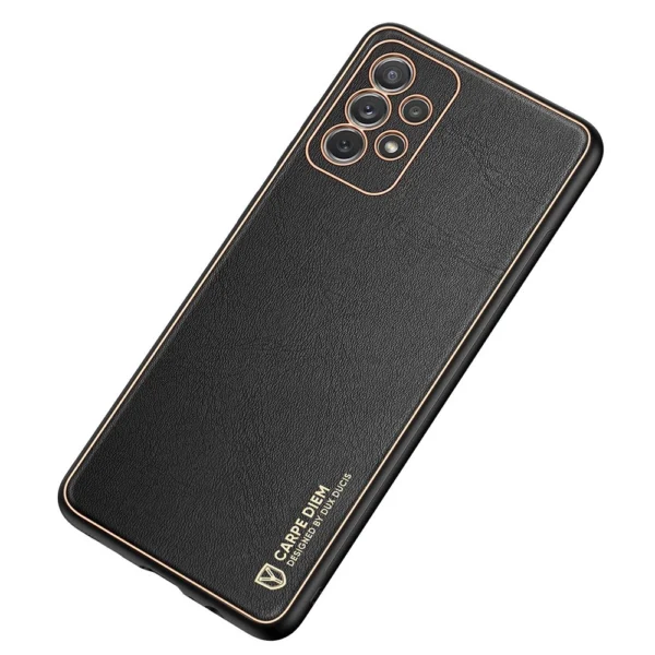 Dux Ducis Yolo elegant case made of soft TPU and PU leather for Samsung Galaxy A72 4G blackeng