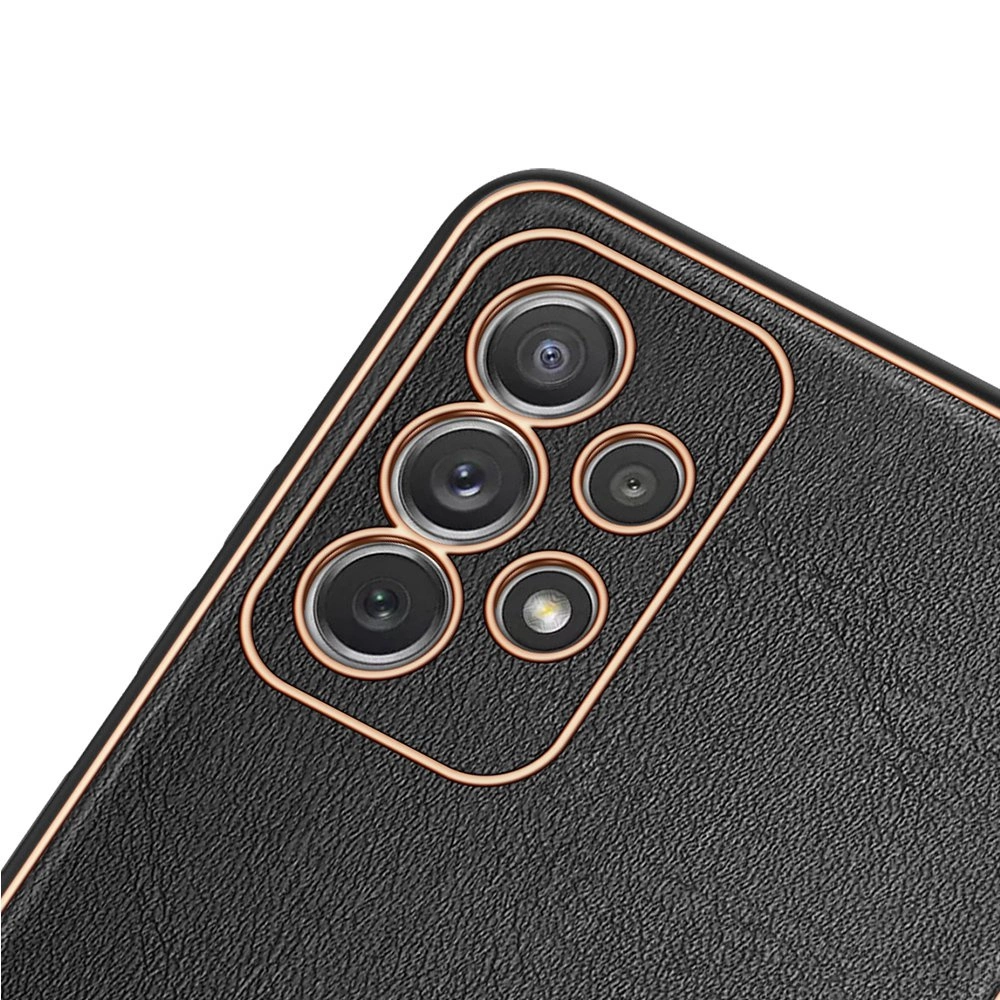 Dux Ducis Yolo elegant case made of soft TPU and PU leather for Samsung Galaxy A72 4G blackeng