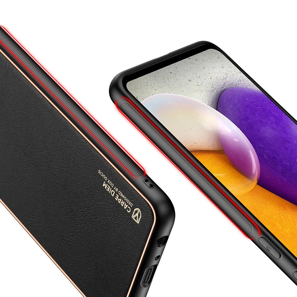 Dux Ducis Yolo elegant case made of soft TPU and PU leather for Samsung Galaxy A72 4G blackeng