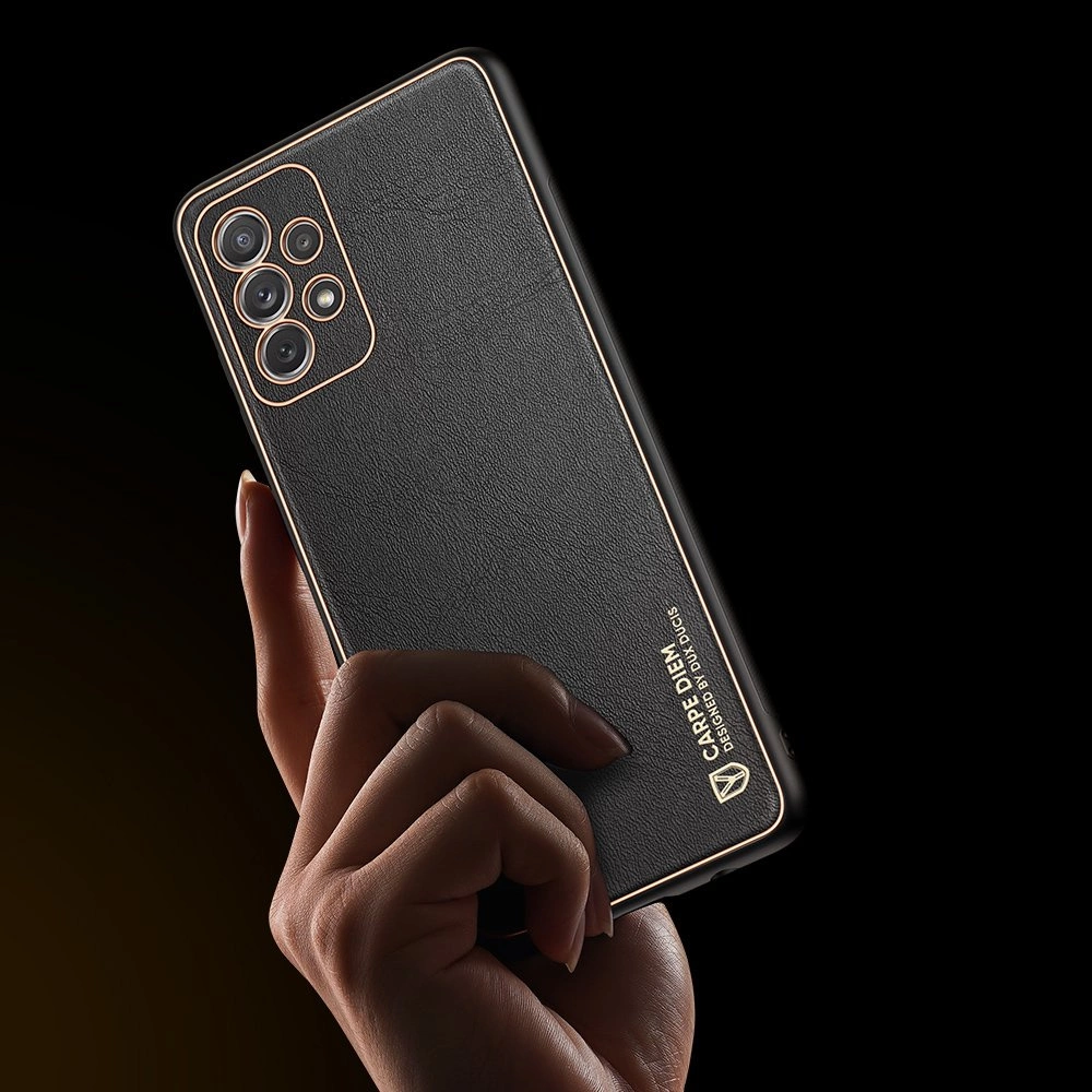 Dux Ducis Yolo elegant case made of soft TPU and PU leather for Samsung Galaxy A72 4G blackeng