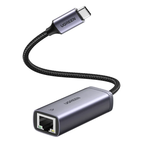 Ugreen external USB Type C network adapter - RJ45 1Gbps (1000Mbps) gray (40322 CM483)eng
