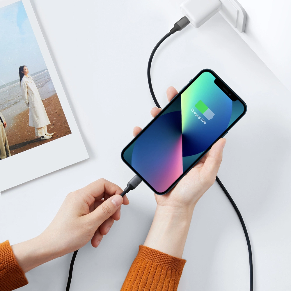 Ugreen US387 Lightning - USB-C MFI PD cable 20W 480Mb/s 1m - blackeng