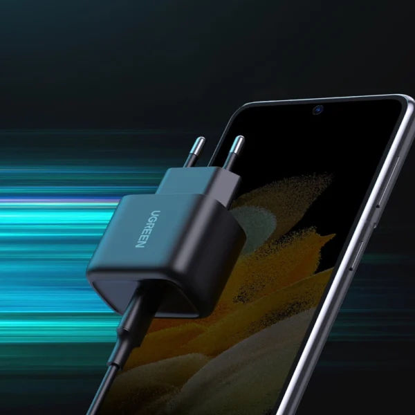 Ugreen USB Type C charger 25W Power Delivery + USB Type C cable 2m black (50581)eng