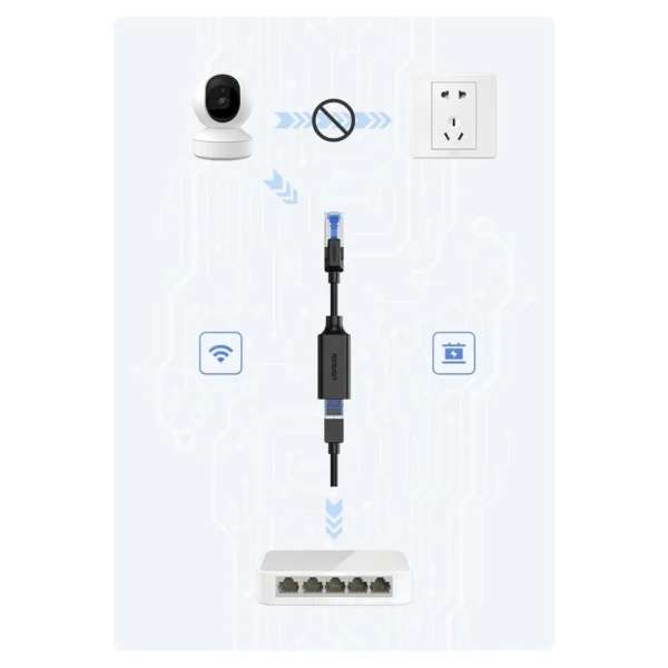 Ugreen extension cable Ethernet RJ45 Cat8 40000 Mbps / 40 Gbps 2m black (NW192 50200)eng