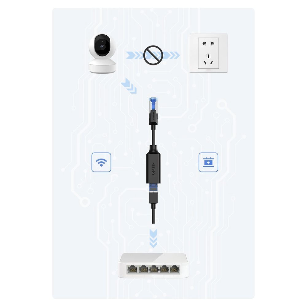 Ugreen extension cable Ethernet RJ45 Cat8 40000 Mbps / 40 Gbps 2m black (NW192 50200)eng