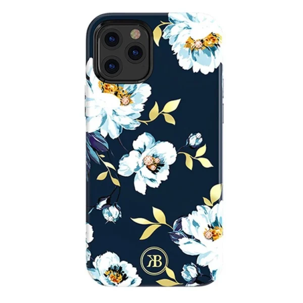 Kingxbar Blossom case decorated with original Swarovski crystals iPhone 12 mini multicolour (Gardenia)eng