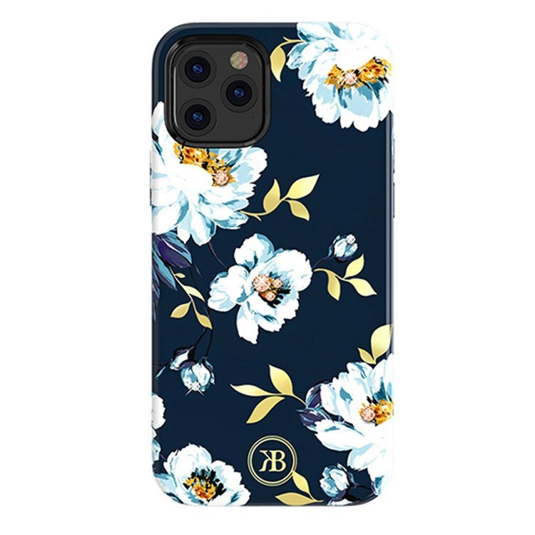 71888_1 Kingxbar Blossom case decorated with original Swarovski crystals iPhone 12 mini multicolour (Gardenia)eng
