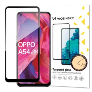 Wozinsky Tempered Glass Full Glue Super Tough Screen Protector Full Coveraged with Frame Case Friendly for Oppo A54 5G blackeng
