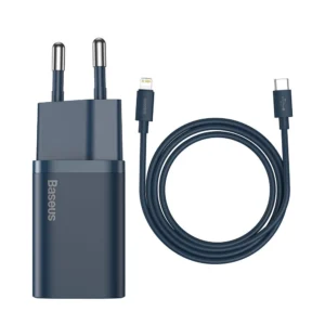 Baseus Super Si 1C fast charger USB Type C 20W Power Delivery + USB Type C - Lightning cable 1m blue (TZCCSUP-B03)eng