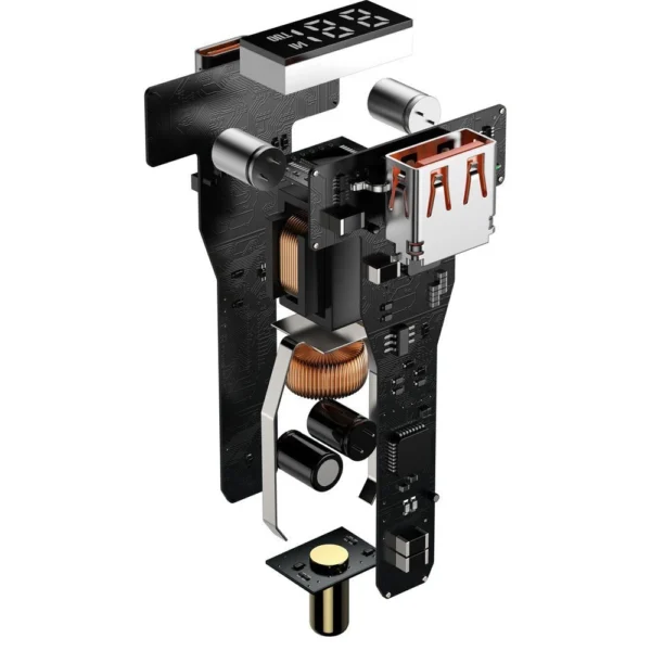 Baseus Superme szybka ładowarka samochodowa USB / USB Typ C 100W PPS Quick Charge Power Delivery czarny (CCZX-01)eng