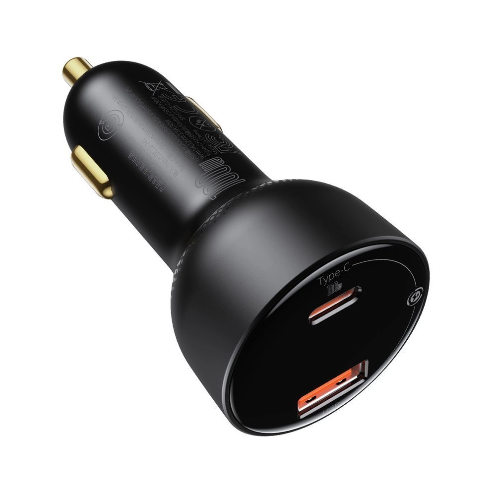 Baseus Superme fast car charger USB / USB Type C 100W PPS Quick Charge Power Delivery + USB cable Type C 100W (20V/5A) 1m black (TZCCZX-01)eng