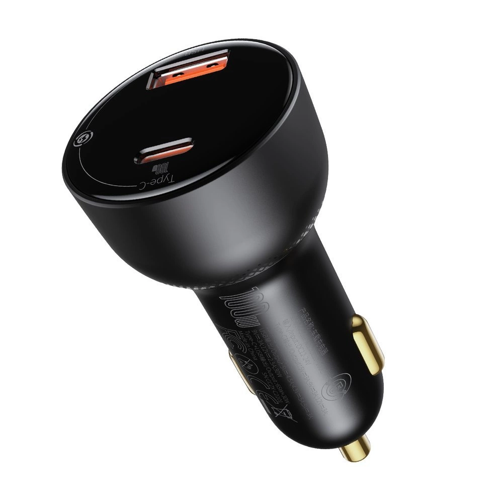 Baseus Superme fast car charger USB / USB Type C 100W PPS Quick Charge Power Delivery + USB cable Type C 100W (20V/5A) 1m black (TZCCZX-01)eng