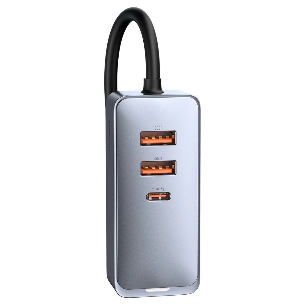 Baseus Share Together car charger 3x USB / USB Type C 120W PPS Quick Charge Power Delivery gray (CCBT-B0G)eng