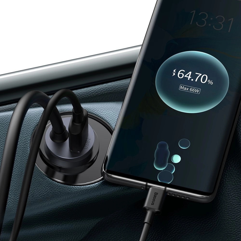 Baseus Share Together car charger 3x USB / USB Type C 120W PPS Quick Charge Power Delivery gray (CCBT-B0G)eng