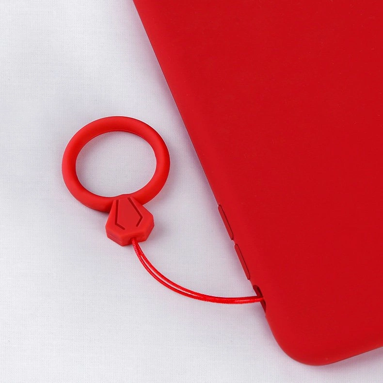 Silicone lanyard for the phone diamond ring pendant for a finger orangeeng