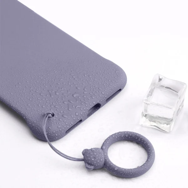 A silicone lanyard for a phone bear ring on a finger orangeeng
