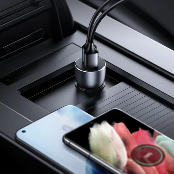 Ugreen fast car charger 2x USB 36W Quick Charge SCP FCP AFC gray (CD213 10144)eng