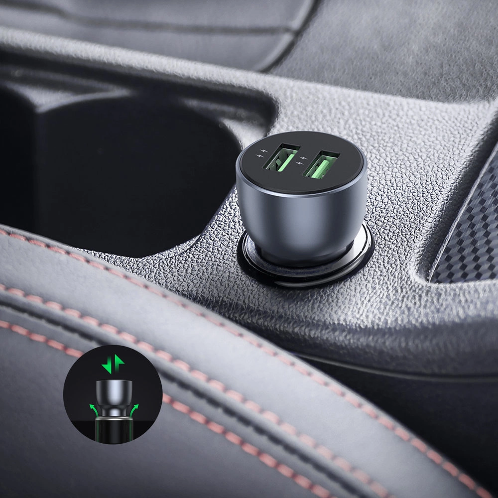 Ugreen fast car charger 2x USB 36W Quick Charge SCP FCP AFC gray (CD213 10144)eng