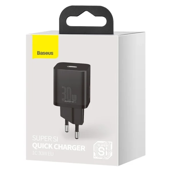 Baseus Super Si 1C fast charger USB Type C 30W Power Delivery Quick Charge black (CCSUP-J01)eng