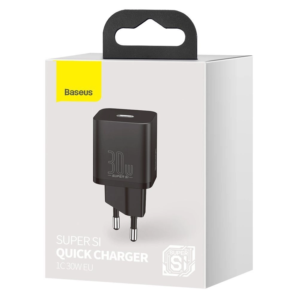 Baseus Super Si 1C fast charger USB Type C 30W Power Delivery Quick Charge black (CCSUP-J01)eng