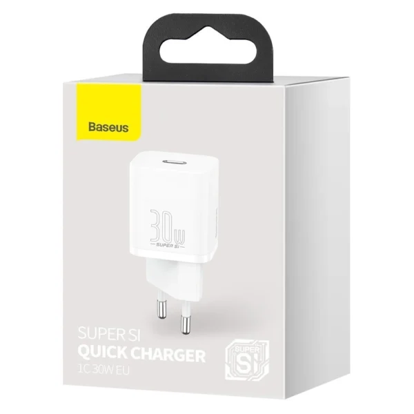 Baseus Super Si 1C fast charger USB Type C 30W Power Delivery Quick Charge white (CCSUP-J02)eng