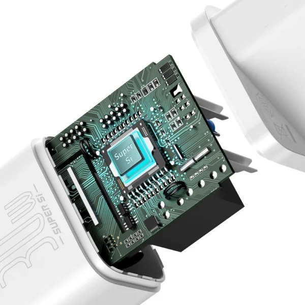 Baseus Super Si 1C fast charger USB Type C 30W Power Delivery Quick Charge white (CCSUP-J02)eng