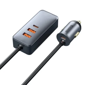 Baseus Share Together car charger 2x USB / 2x USB Type C 120W PPS Quick Charge Power Delivery gray (CCBT-A0G)eng