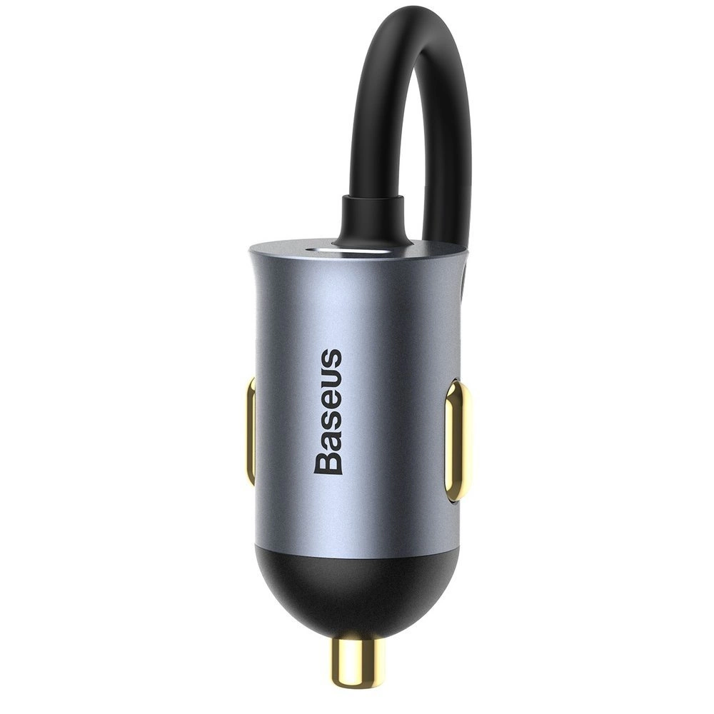 Baseus Share Together car charger 2x USB / 2x USB Type C 120W PPS Quick Charge Power Delivery gray (CCBT-A0G)eng