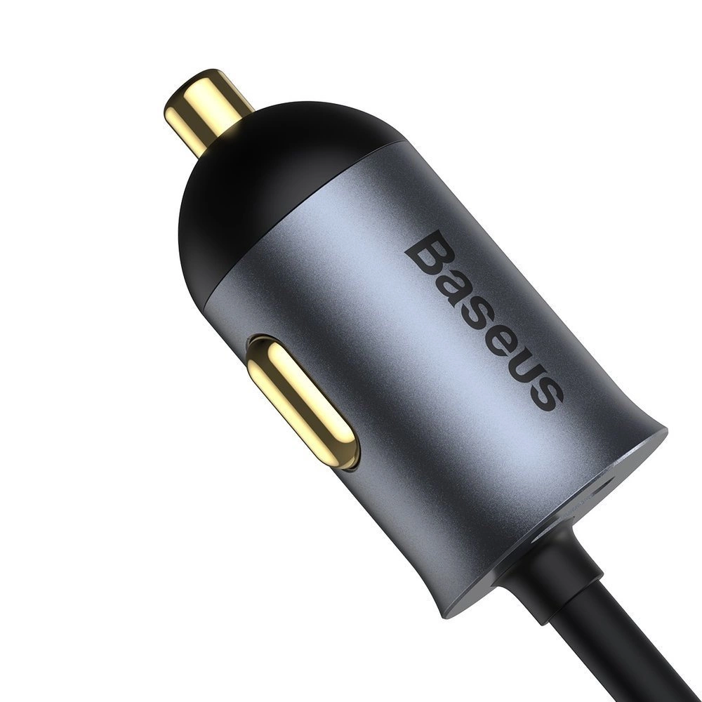 Baseus Share Together car charger 2x USB / 2x USB Type C 120W PPS Quick Charge Power Delivery gray (CCBT-A0G)eng