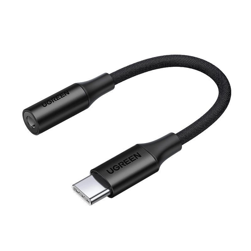 Ugreen AV161 adapter for headphones mini jack 3.5 mm (female) / USB-C (male) 10 cm - blackeng