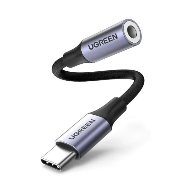 Ugreen AV161 adapter for headphones mini jack 3.5 mm (female) / USB-C (male) 10 cm - blackeng