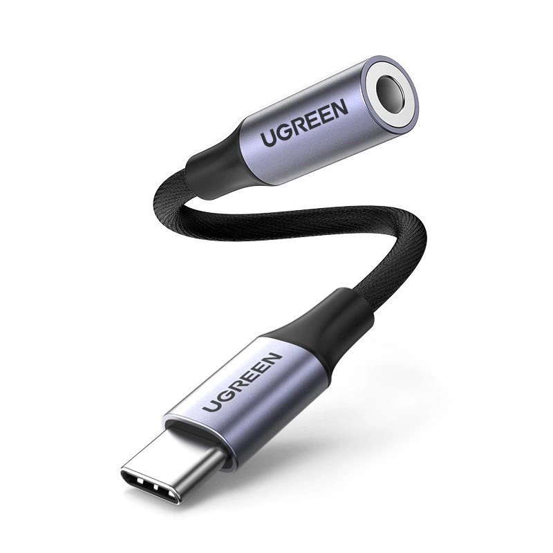 Ugreen AV161 adapter for headphones mini jack 3.5 mm (female) / USB-C (male) 10 cm - blackeng