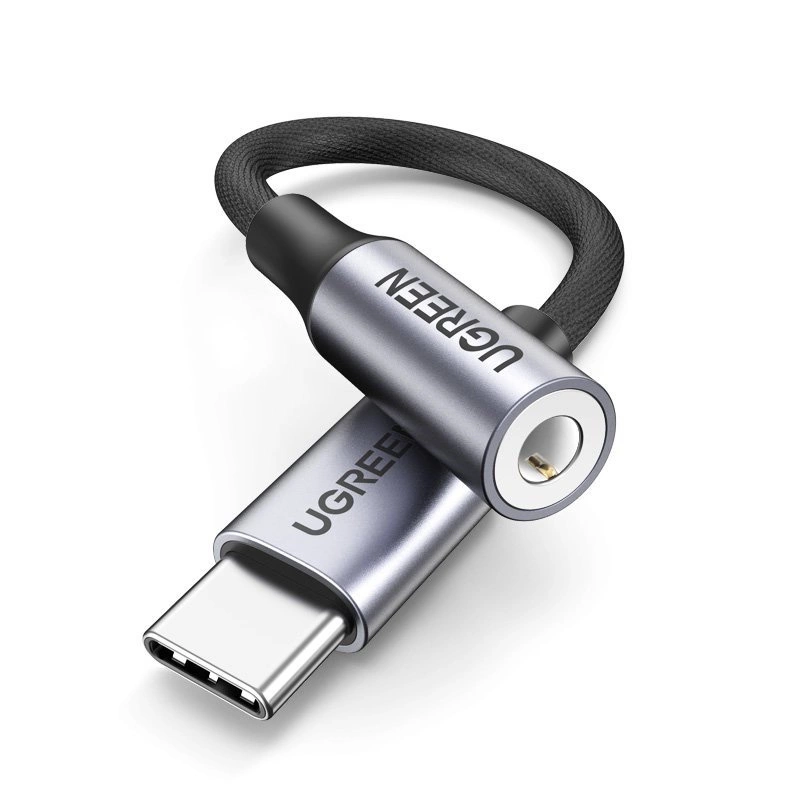 Ugreen AV161 adapter for headphones mini jack 3.5 mm (female) / USB-C (male) 10 cm - blackeng