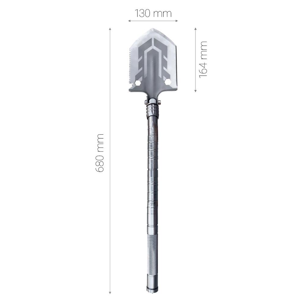 Survival shovel 10-in-1 folding shovel with knife, screwdriver, glass breakereng