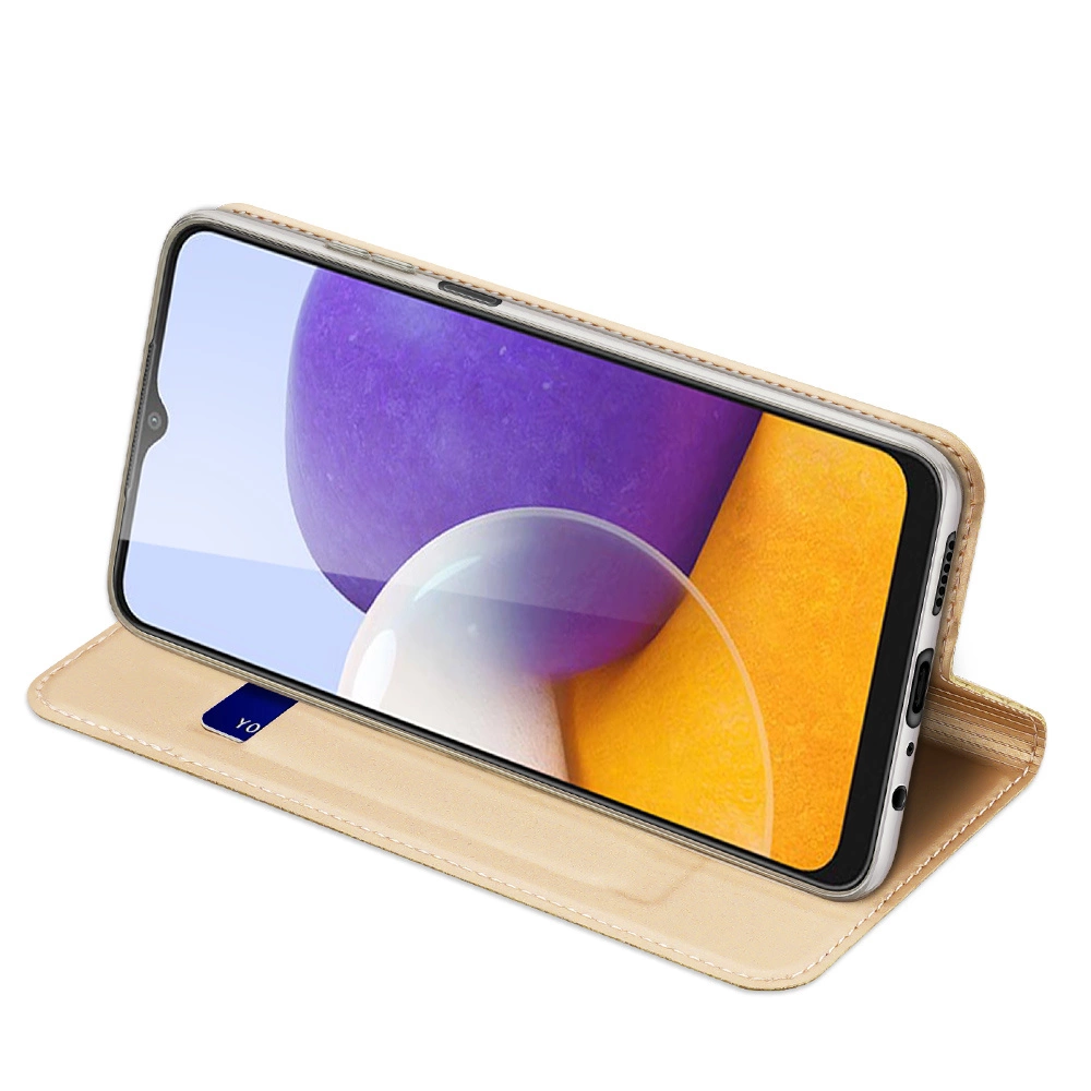 72313_5 Dux Ducis Skin Pro Bookcase type case for Samsung Galaxy A22 4G goldeneng