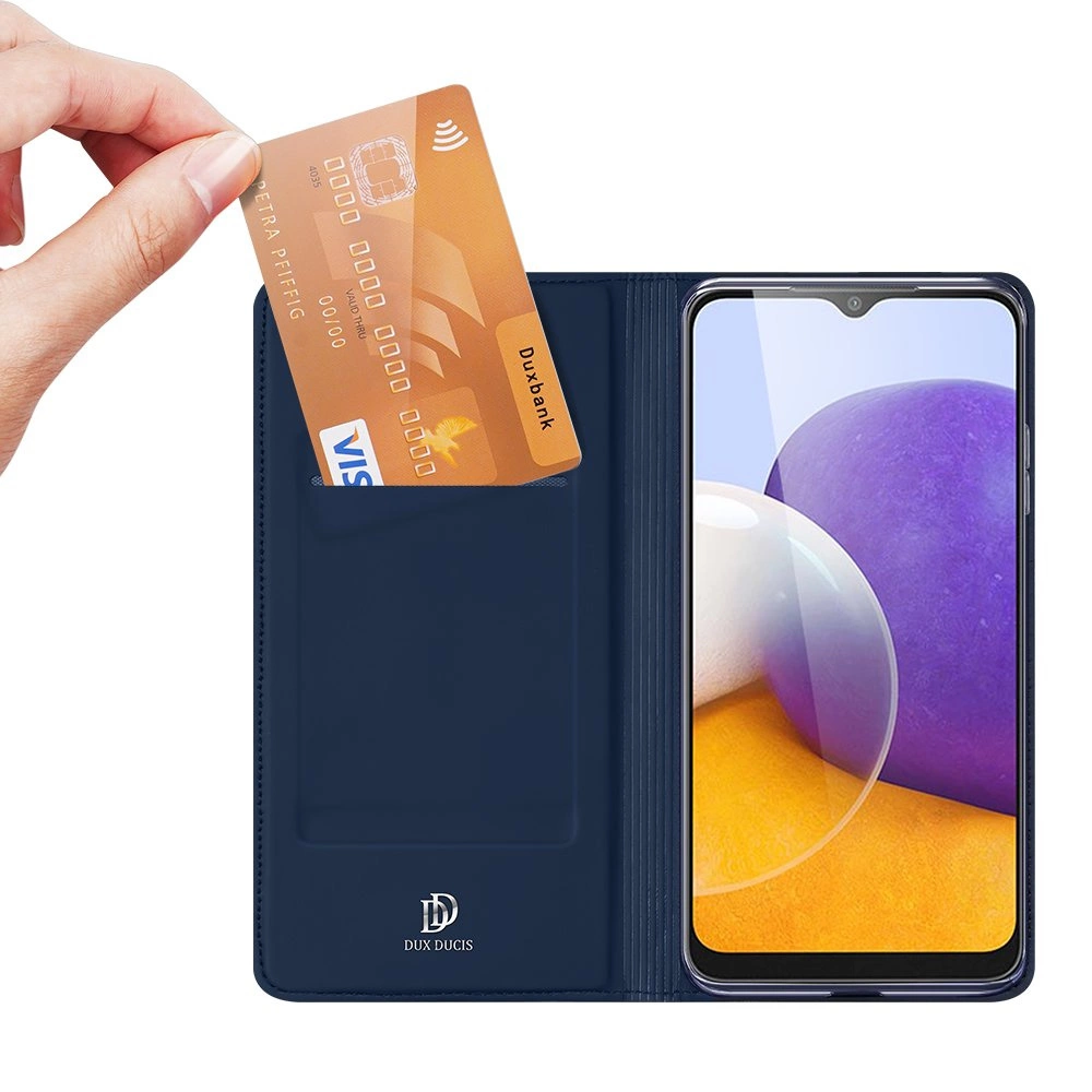 72315_2 Dux Ducis Skin Pro Bookcase type case for Samsung Galaxy A22 4G blueeng