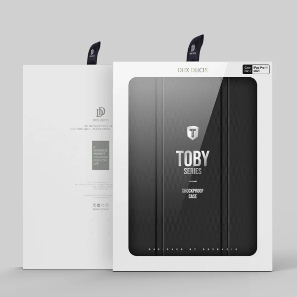 Dux Ducis Toby armored tough Smart Cover for iPad Pro 11'' 2021 with a holder for Apple Pencil blackeng