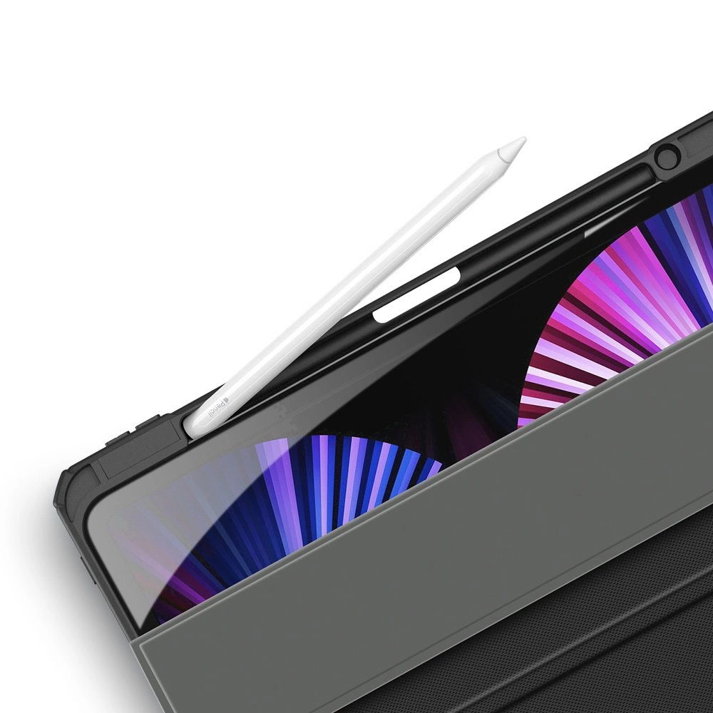 Dux Ducis Toby armored tough Smart Cover for iPad Pro 11'' 2021 with a holder for Apple Pencil blackeng