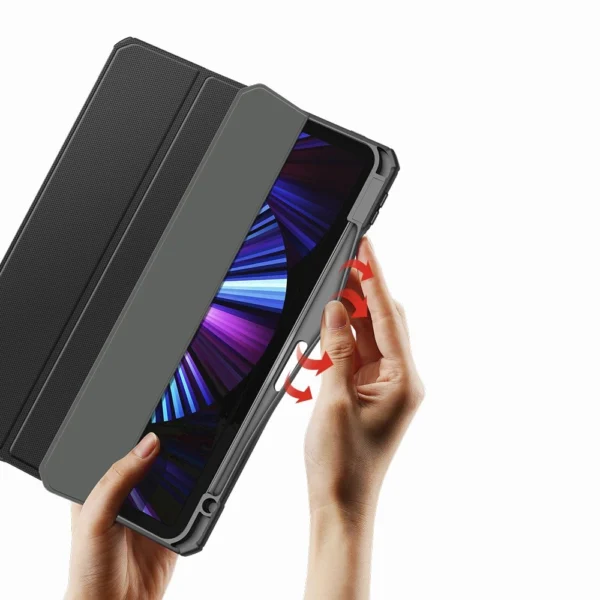 Dux Ducis Toby armored tough Smart Cover for iPad Pro 11'' 2021 with a holder for Apple Pencil blackeng
