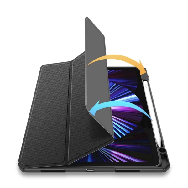 Dux Ducis Toby armored tough Smart Cover for iPad Pro 11'' 2021 with a holder for Apple Pencil blackeng