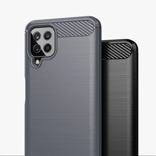 Carbon Case Flexible Cover TPU Case for Samsung Galaxy A22 4G blackeng
