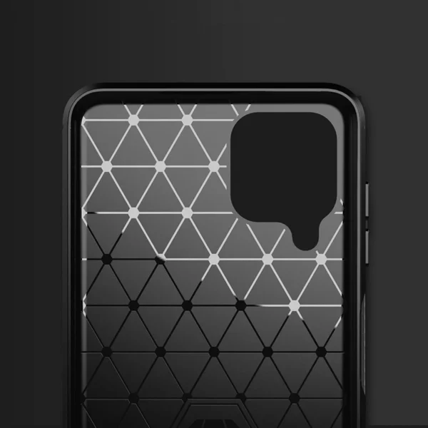 Carbon Case Flexible Cover TPU Case for Samsung Galaxy A22 4G blackeng