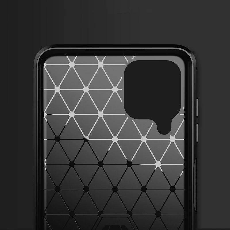 Carbon Case Flexible Cover TPU Case for Samsung Galaxy A22 4G blackeng