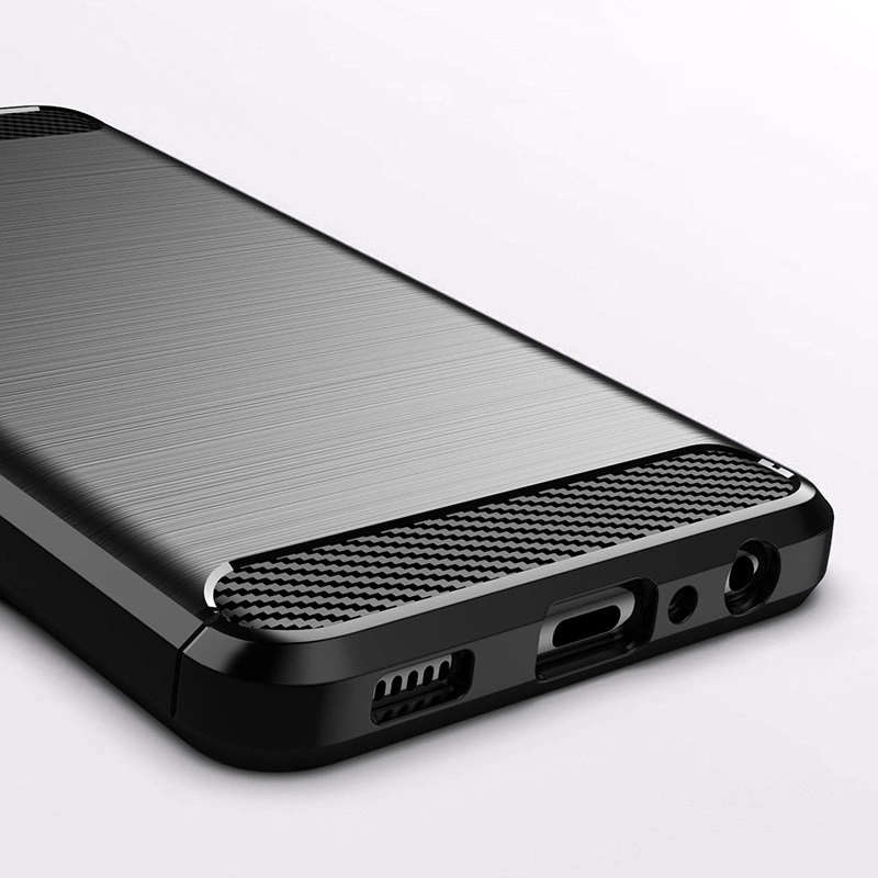 Carbon Case Flexible Cover TPU Case for Samsung Galaxy A22 4G blackeng