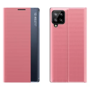 Sleep Case Bookcase Type Case with Smart Window for Samsung Galaxy A22 4G pinkeng