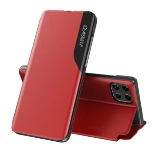 Eco Leather View Case elegant bookcase type case with kickstand for Samsung Galaxy A22 4G redeng
