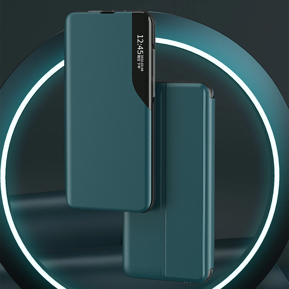 Eco Leather View Case elegant bookcase type case with kickstand for Samsung Galaxy A22 5G redeng