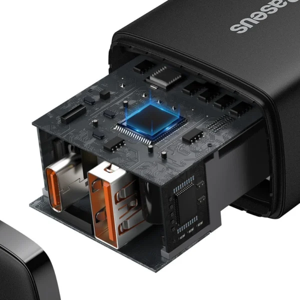 Baseus Compact fast charger USB / USB Type C 20W 3A Power Delivery Quick Charge 3.0 black (CCXJ-B01)eng