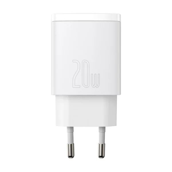 Baseus Compact fast charger USB / USB Type C 20W 3A Power Delivery Quick Charge 3.0 white (CCXJ-B02)eng