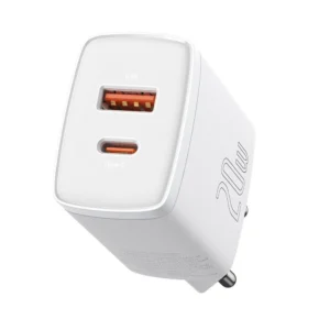 Baseus Compact fast charger USB / USB Type C 20W 3A Power Delivery Quick Charge 3.0 white (CCXJ-B02)eng